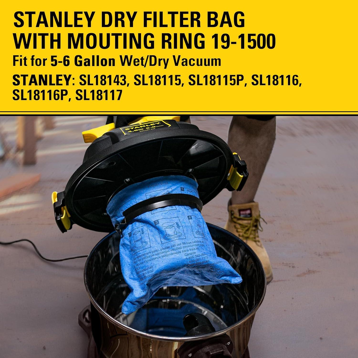 Filtro Reutilizable STANLEY 19-1500 para Aspiradoras 5-6 Gal
