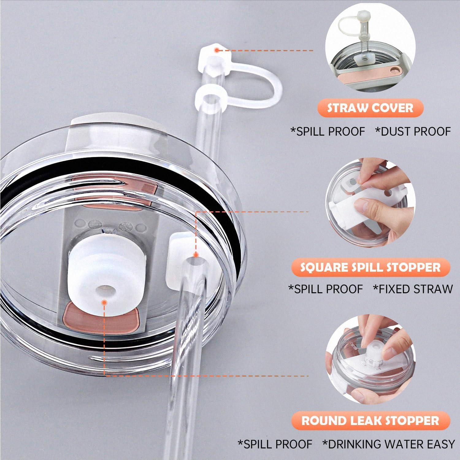 Juego de 8 Tapones de Silicona KACPAUQEL para Vaso Stanley 2.0