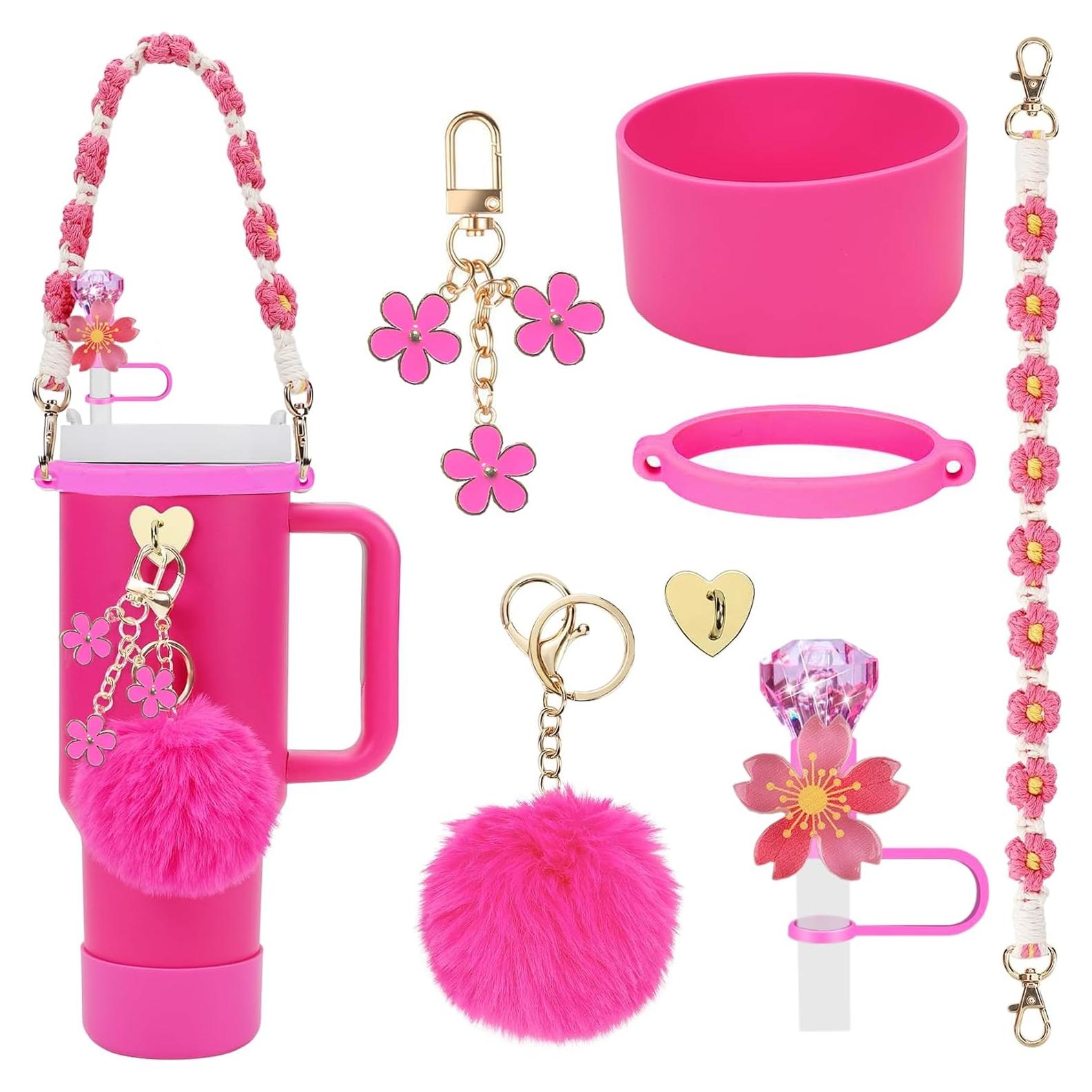 Juego de Accesorios AiScrofa para Stanley Cup 7 PCS Negro 0.88L 1.18L