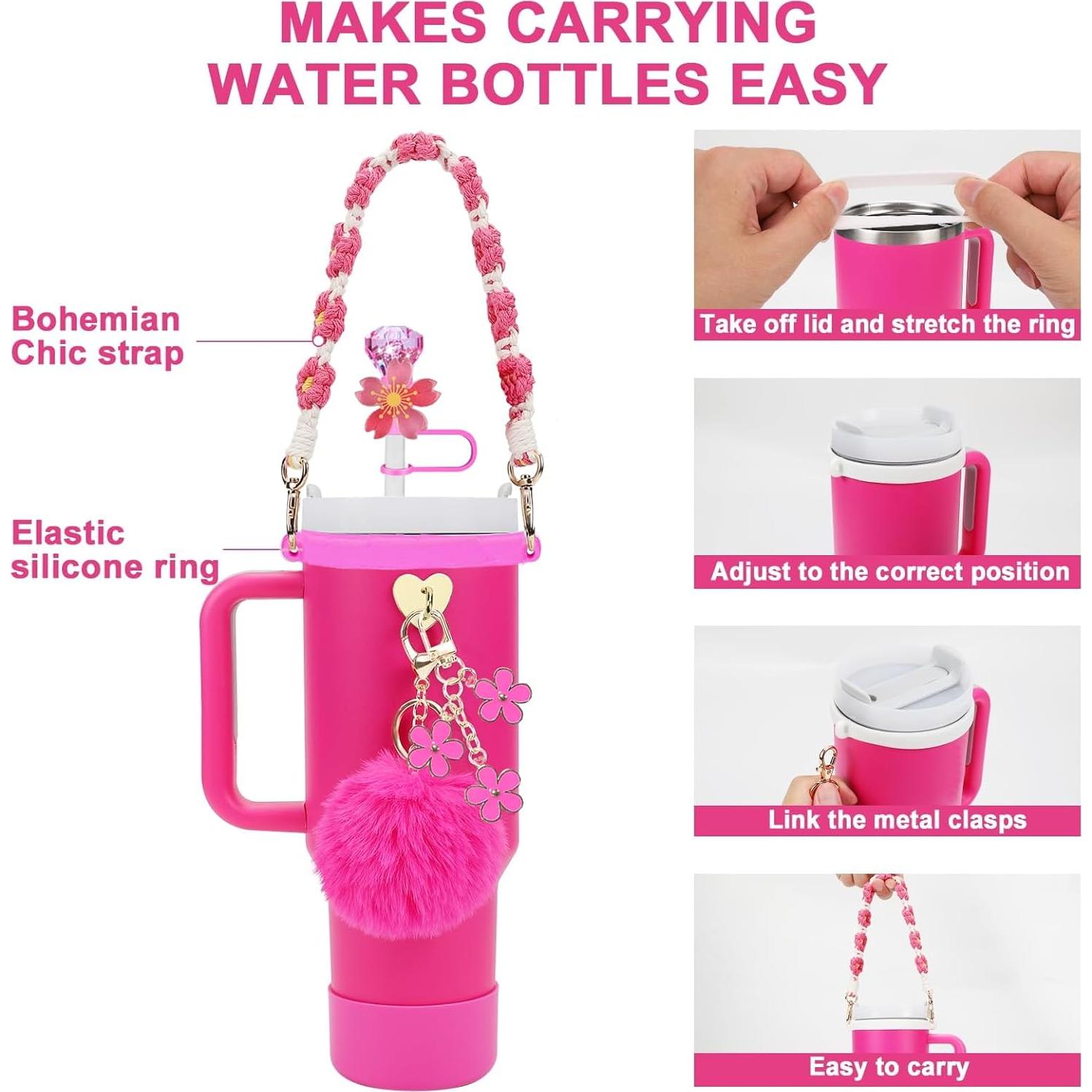 Juego de Accesorios AiScrofa para Stanley Cup 7 PCS Negro 0.88L 1.18L