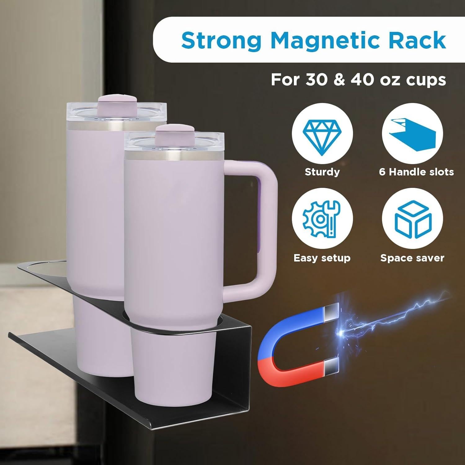 Soportes Magnéticos para Tazas Stanley - Organizador 3 en 1