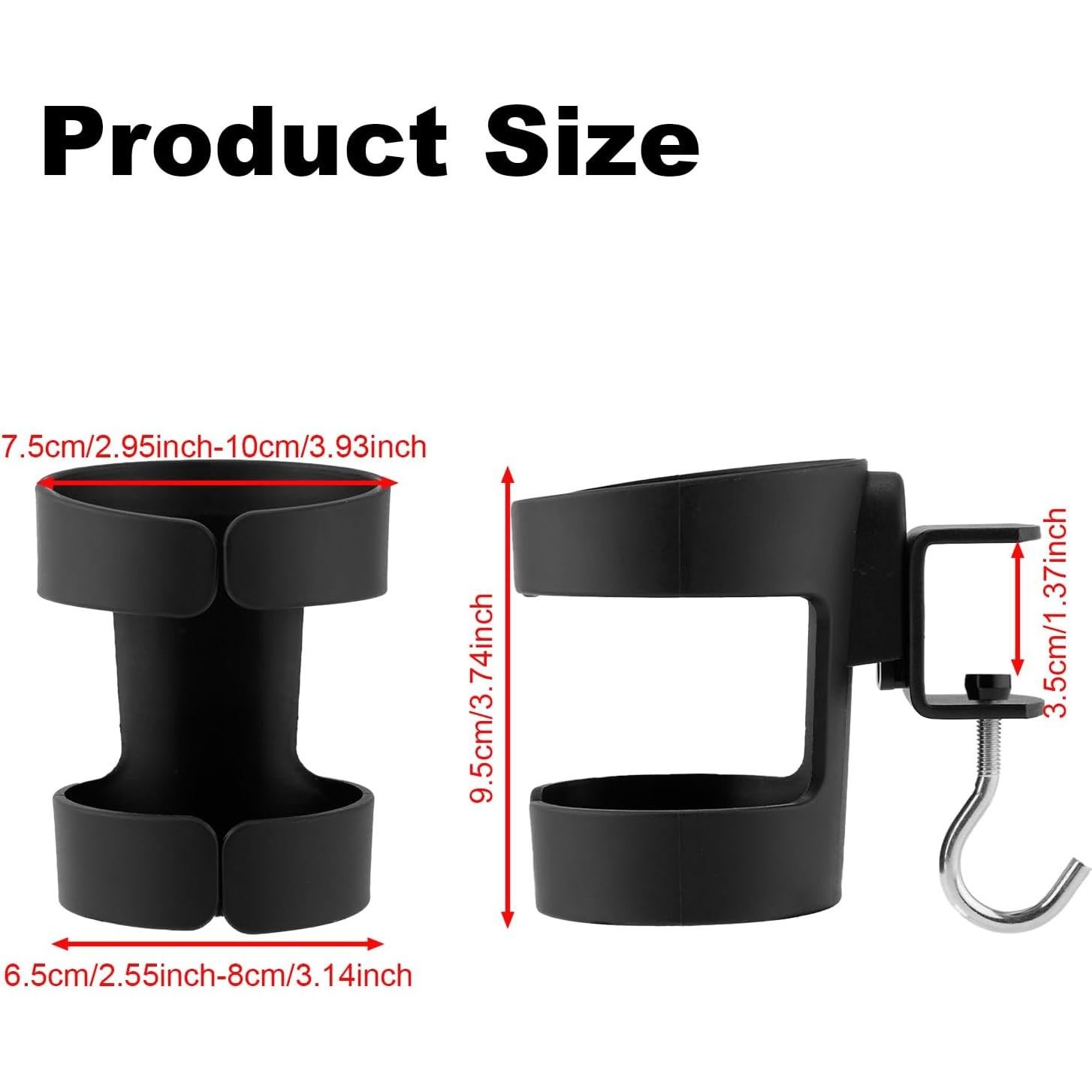 Soporte para Taza de Escritorio Gosknor 2-en-1 Negro Ajustable