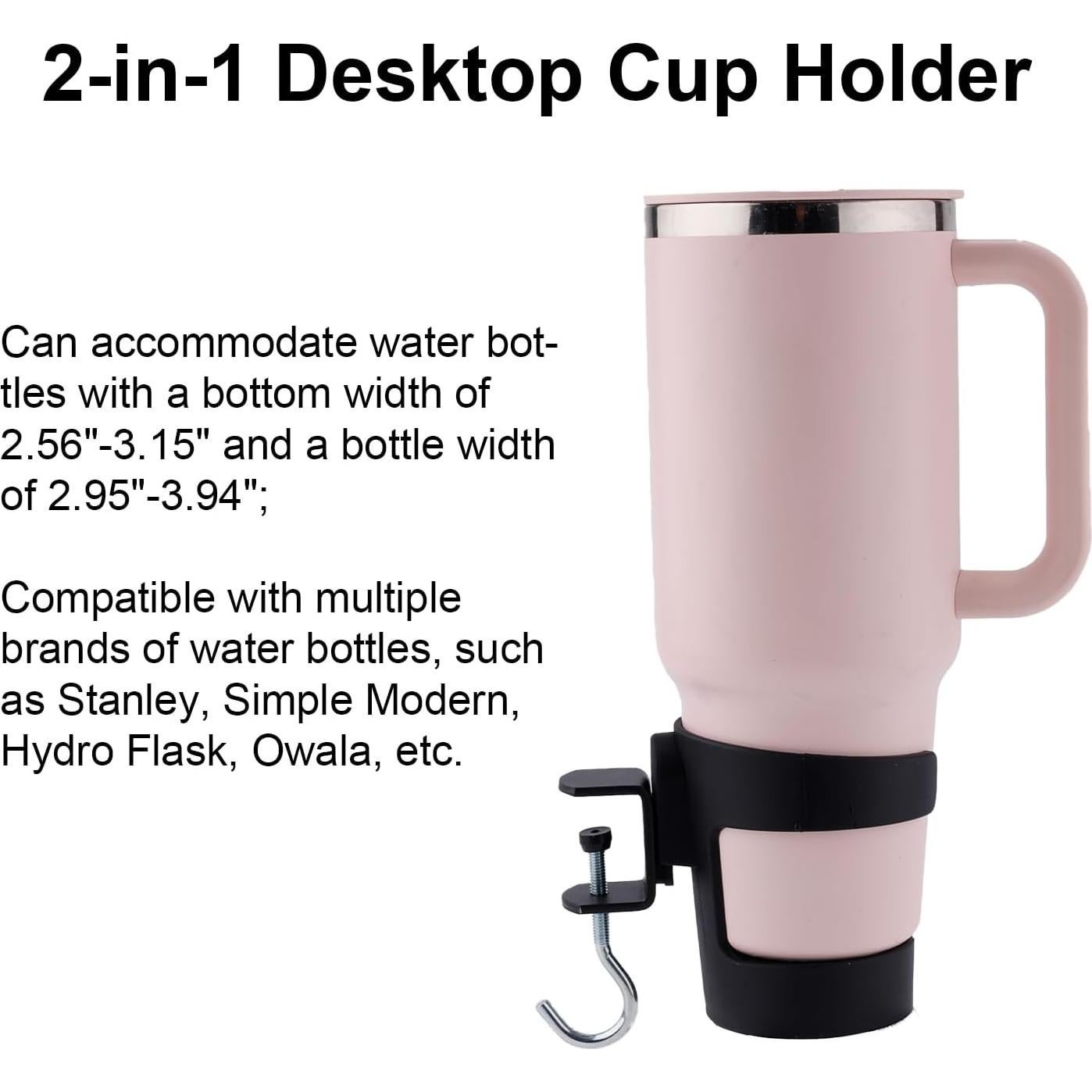 Soporte para Taza de Escritorio Gosknor 2-en-1 Negro Ajustable