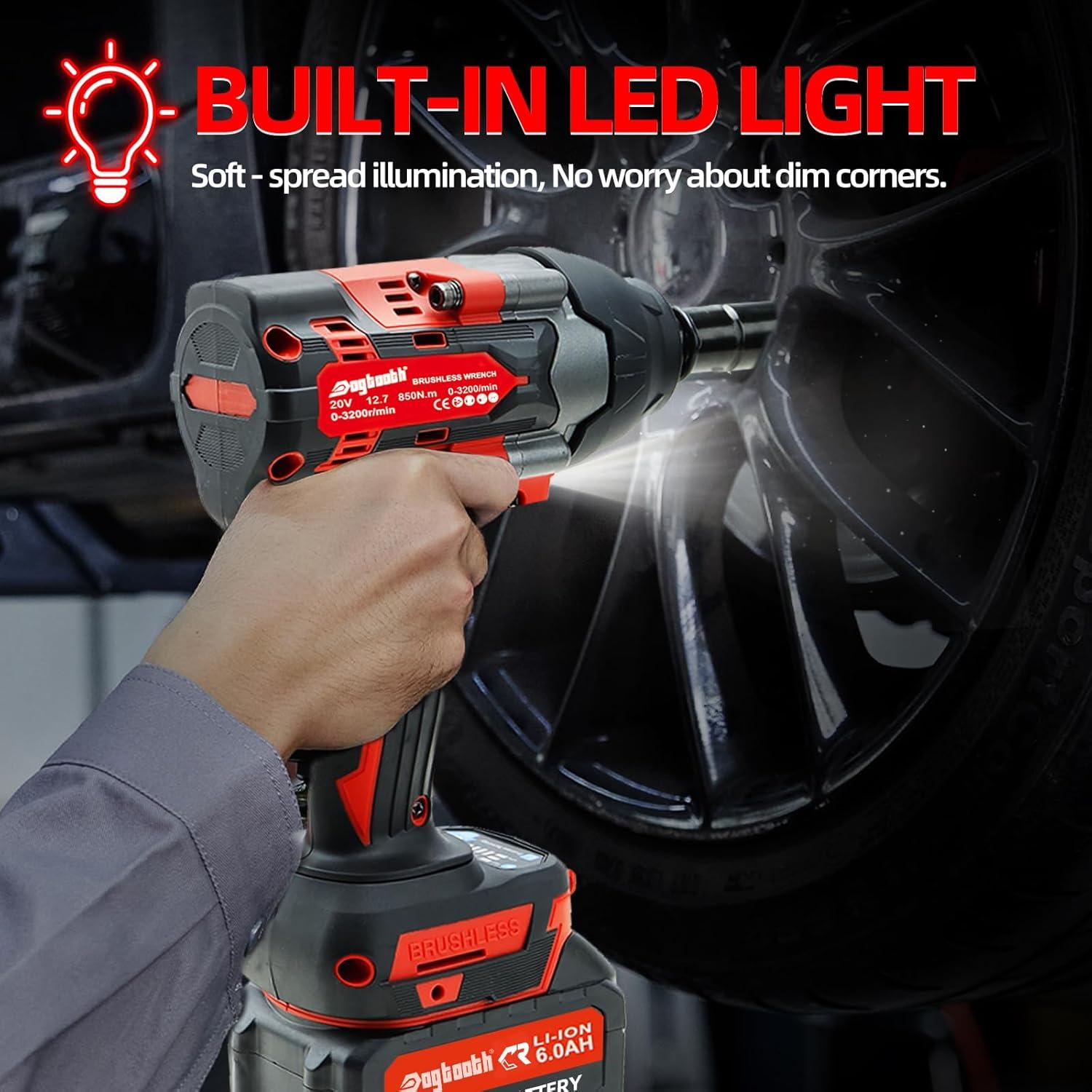 Llave de Impacto Inalámbrica Perro Diente 20V 850Nm