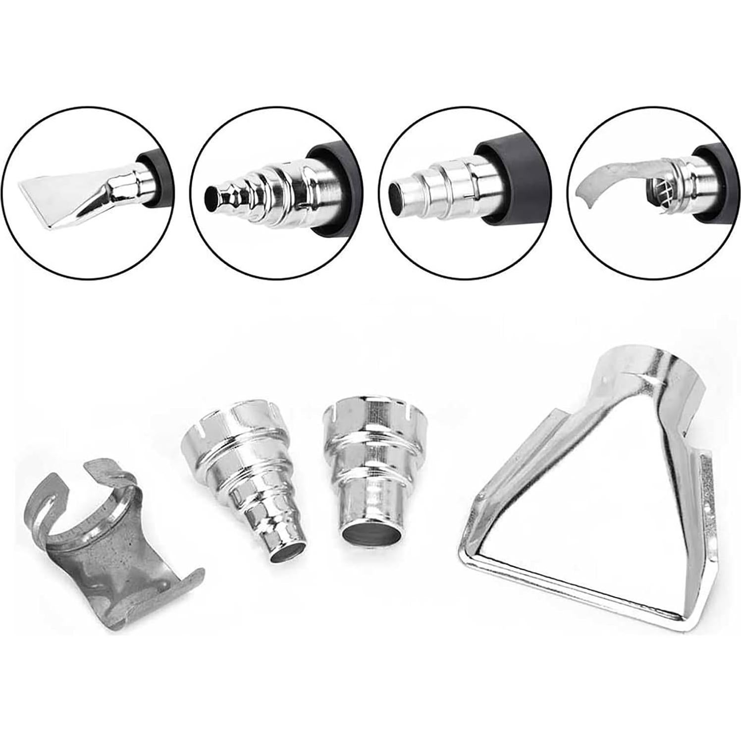 Accesorios de Pistola de Aire Caliente TOPINCN - 4 Piezas Acero Inoxidable