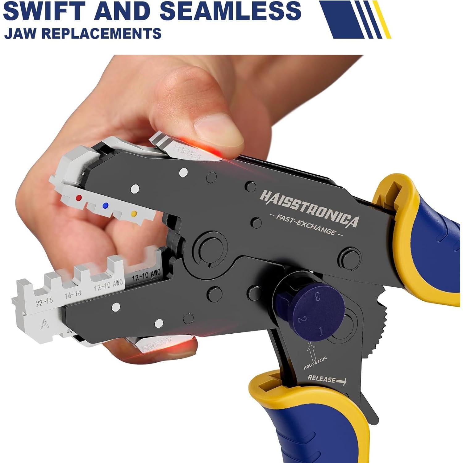 Juego de Herramientas de Crimpado Haisstronica 8PCS Automático