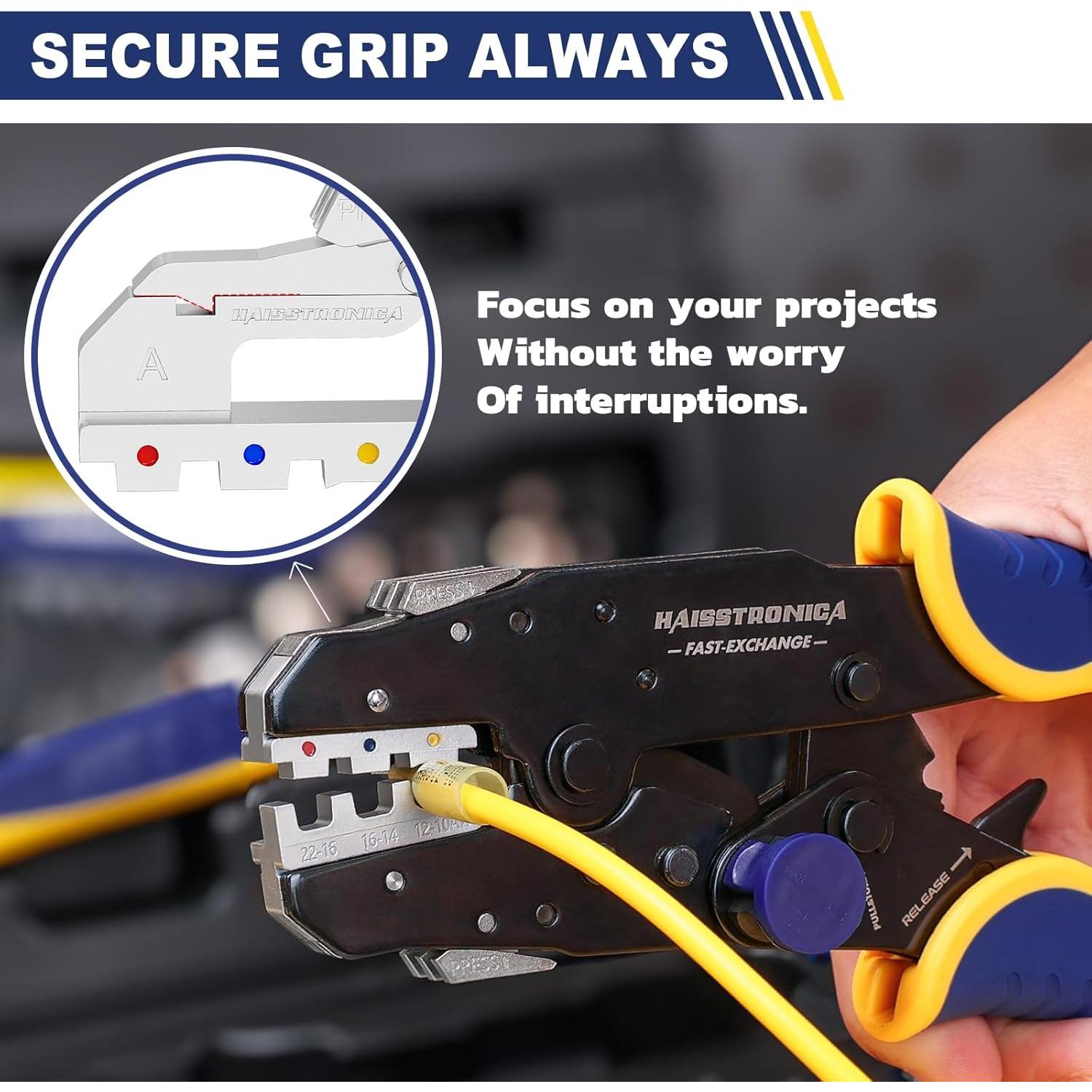 Juego de Herramientas de Crimpado Haisstronica 8PCS Automático