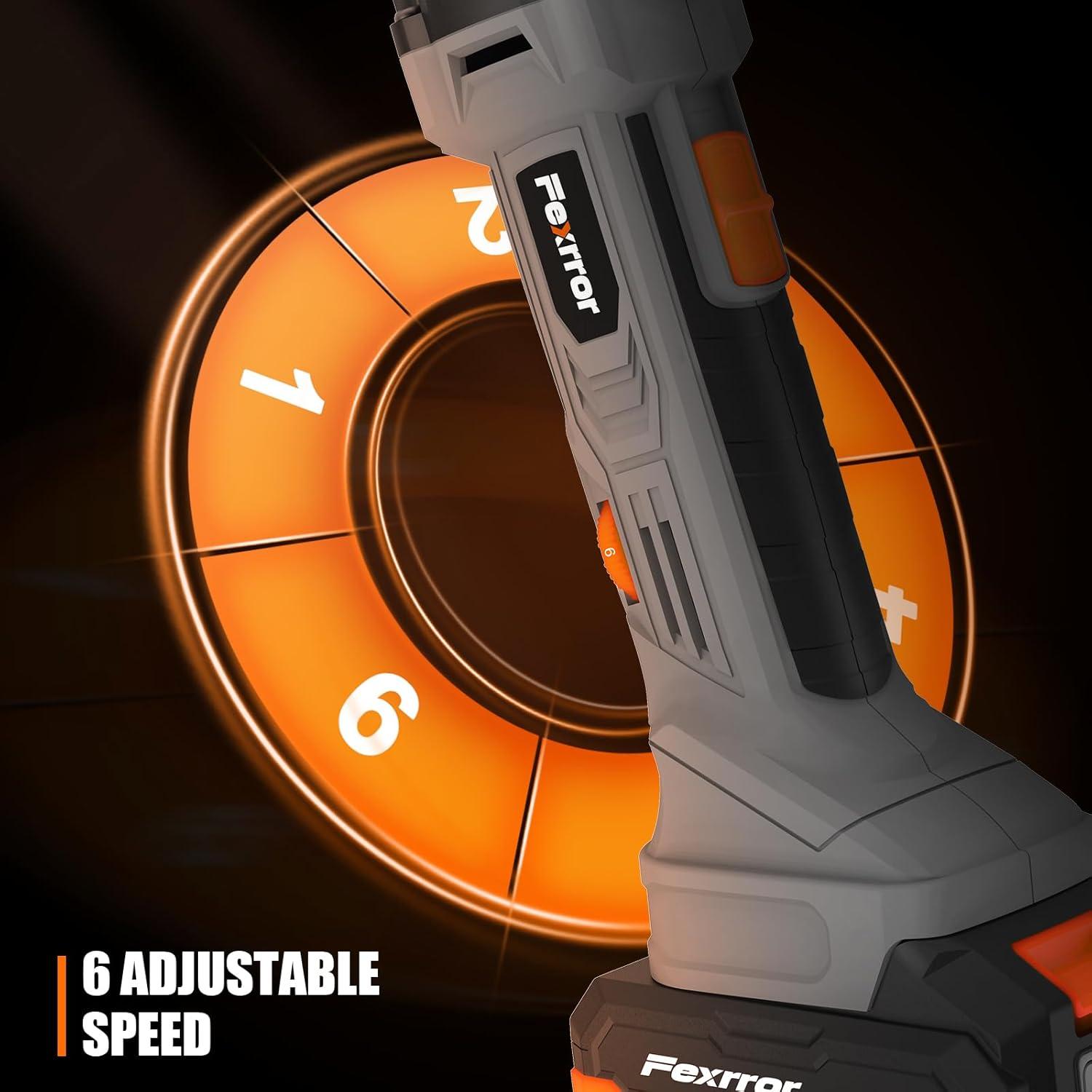 Herramienta Oscilante Inalámbrica Fexrror 20V 2000mAh 6 Velocidades