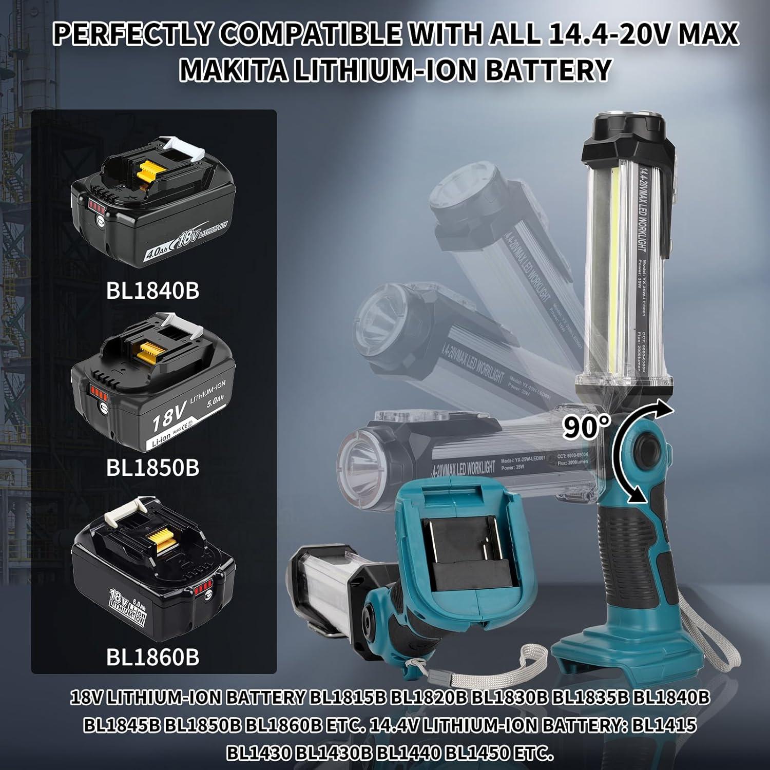 Luz de Trabajo LED Taingwei 2000LM para Batería Makita 18V