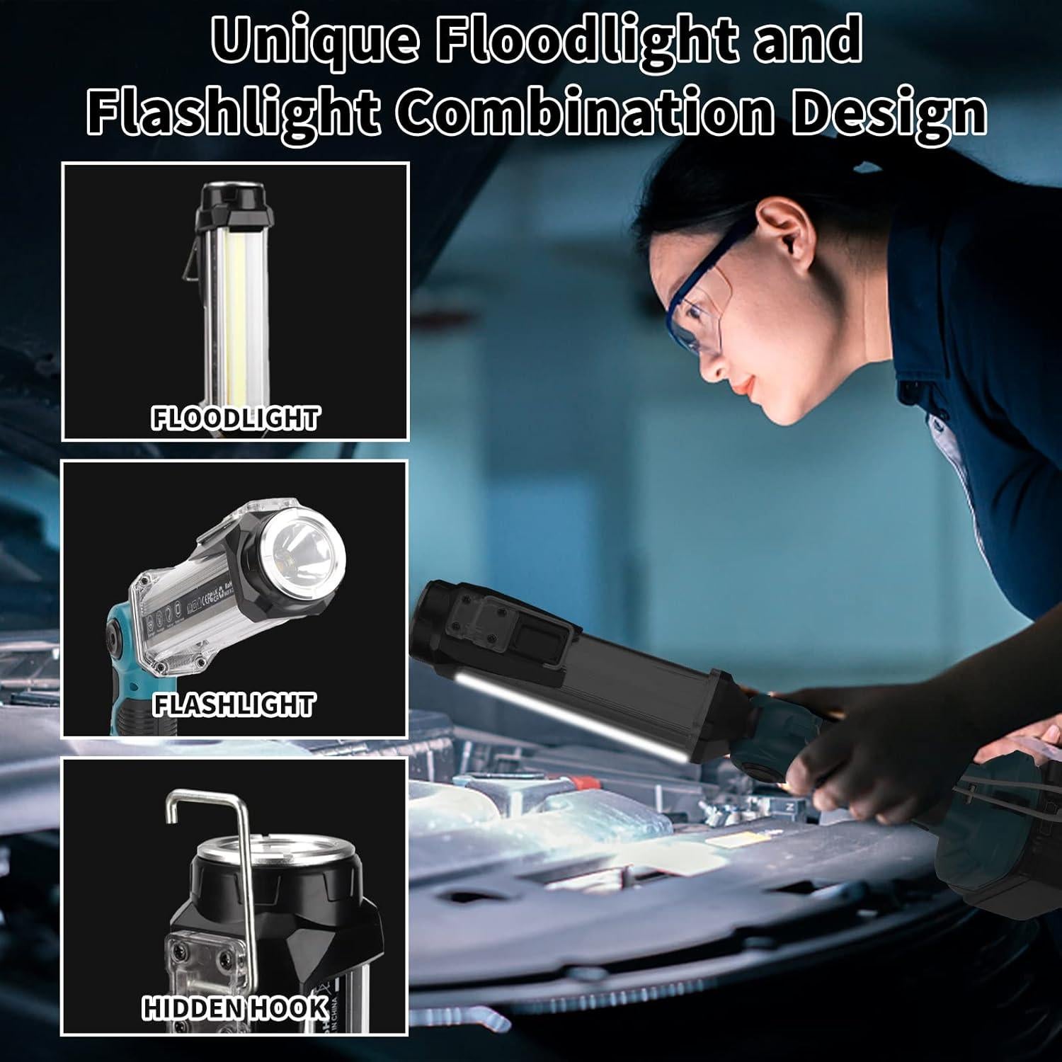 Luz de Trabajo LED Taingwei 2000LM para Batería Makita 18V