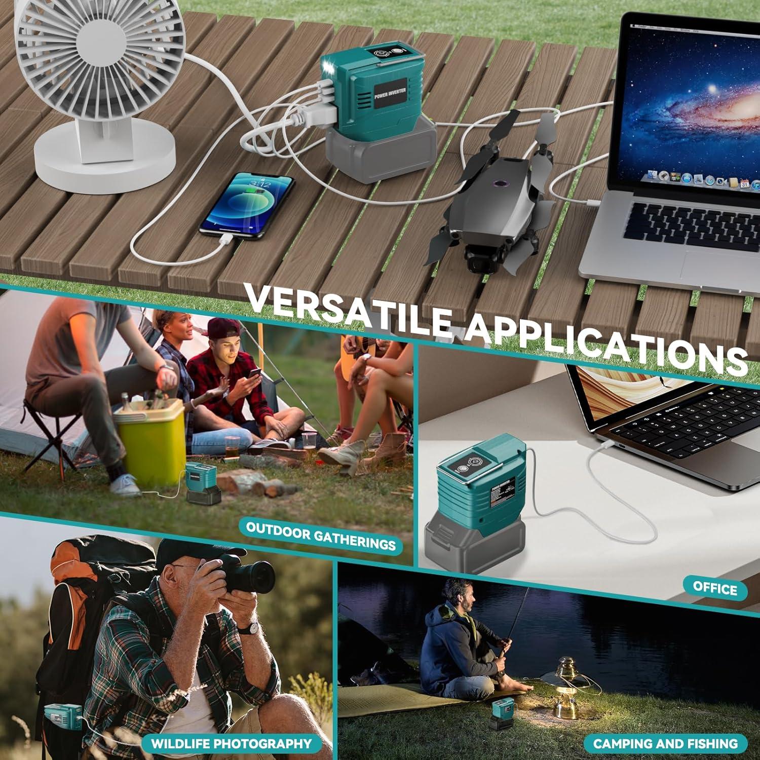 Inversor de Potencia 200W VAXCANZE para Baterías Makita 18V