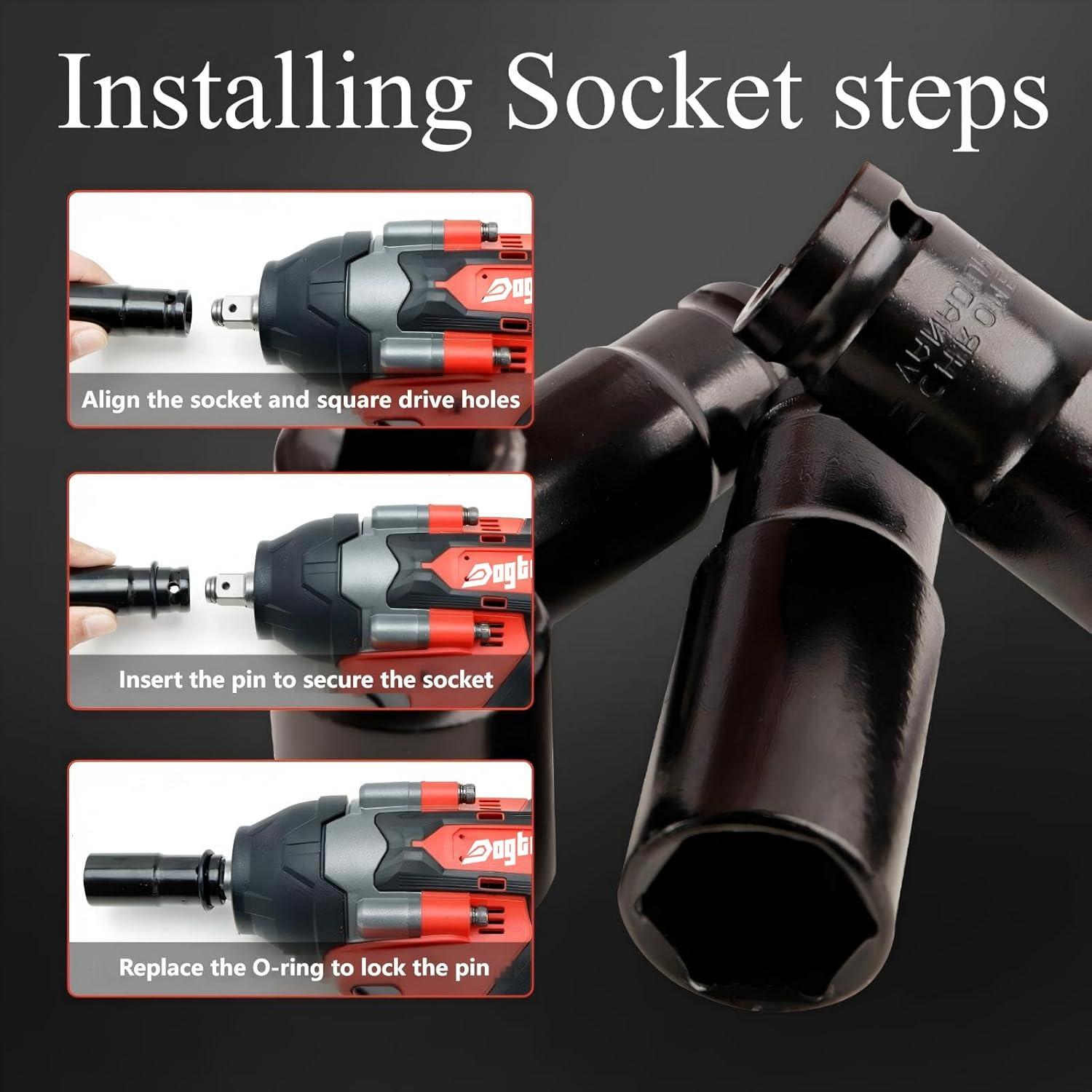 Llave de impacto inalámbrica Dogtooth 20V 850Nm 3200RPM