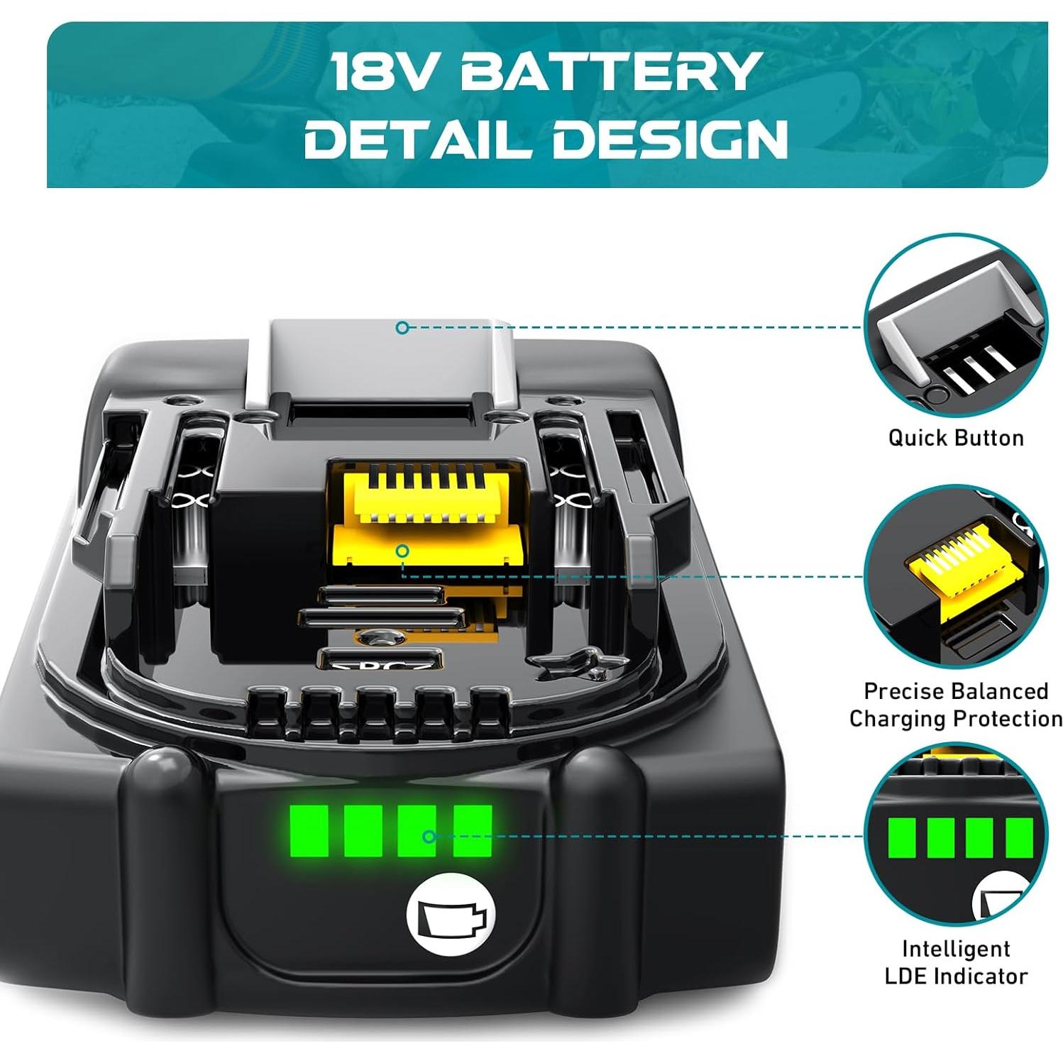 Batería de Reemplazo Makita 18V 3.0Ah Litio-ion BL1830B