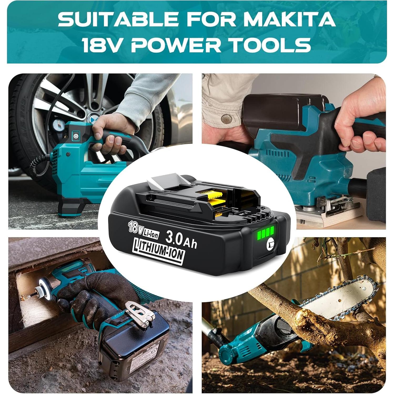 Batería de Reemplazo Makita 18V 3.0Ah Litio-ion BL1830B