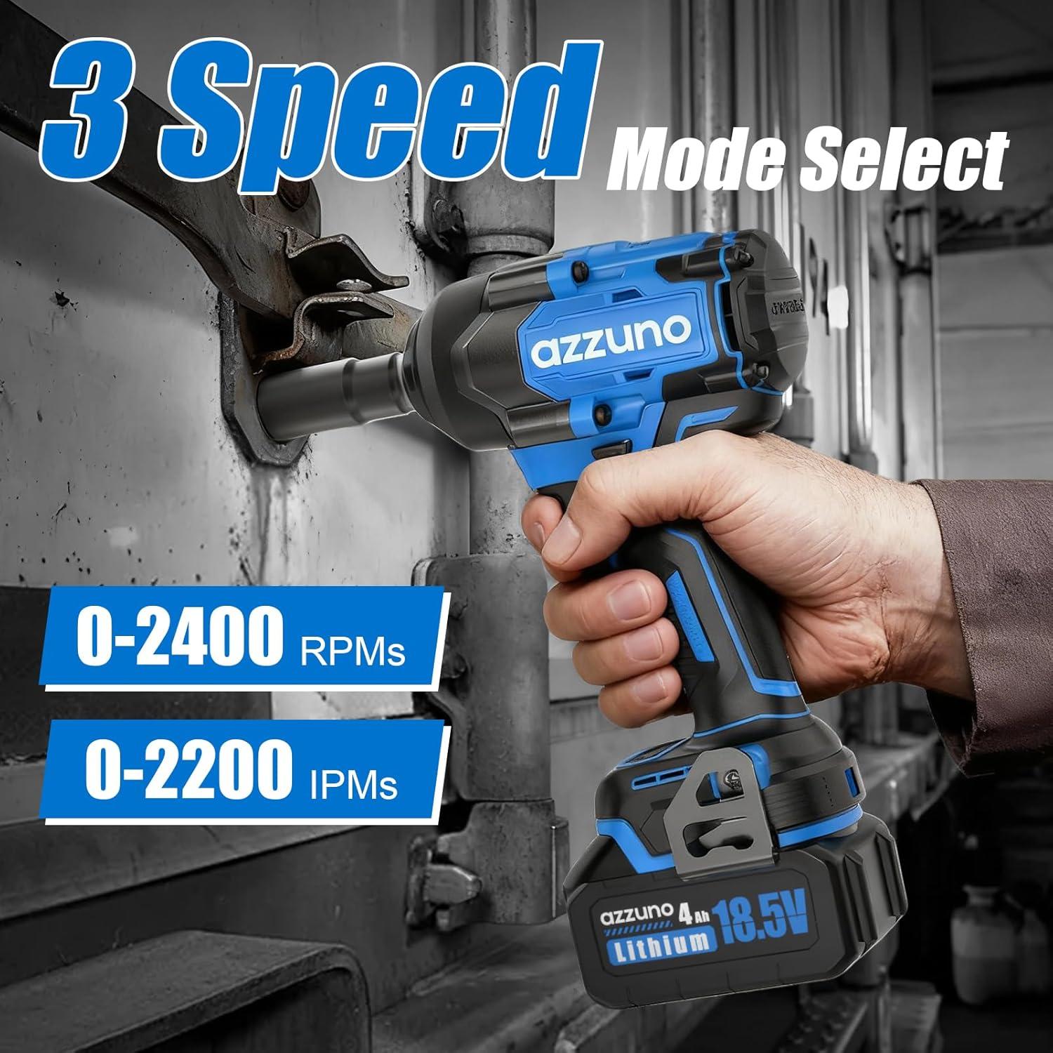 Llave de Impacto Eléctrica AZZUNO 1000Nm 1/2'' Inalámbrica