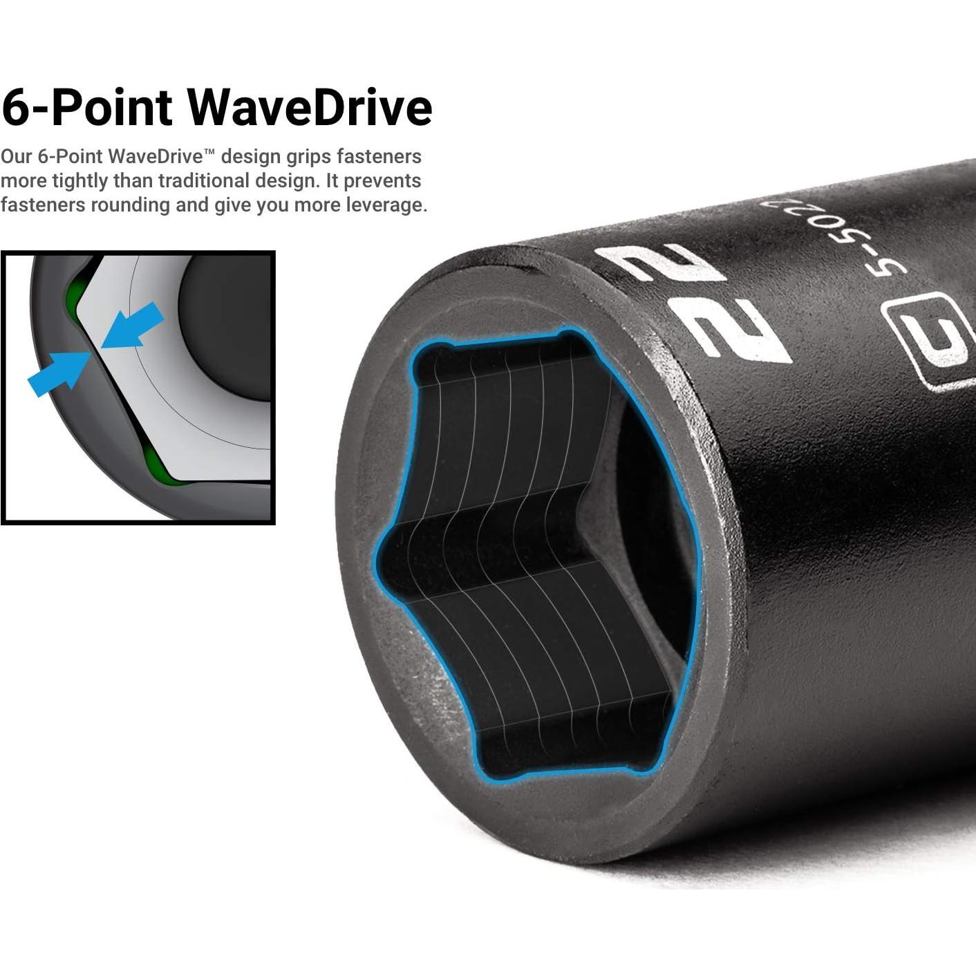 Juego de Enchufes de Impacto Profundo Capri Tools 10-27 mm, 18 Piezas