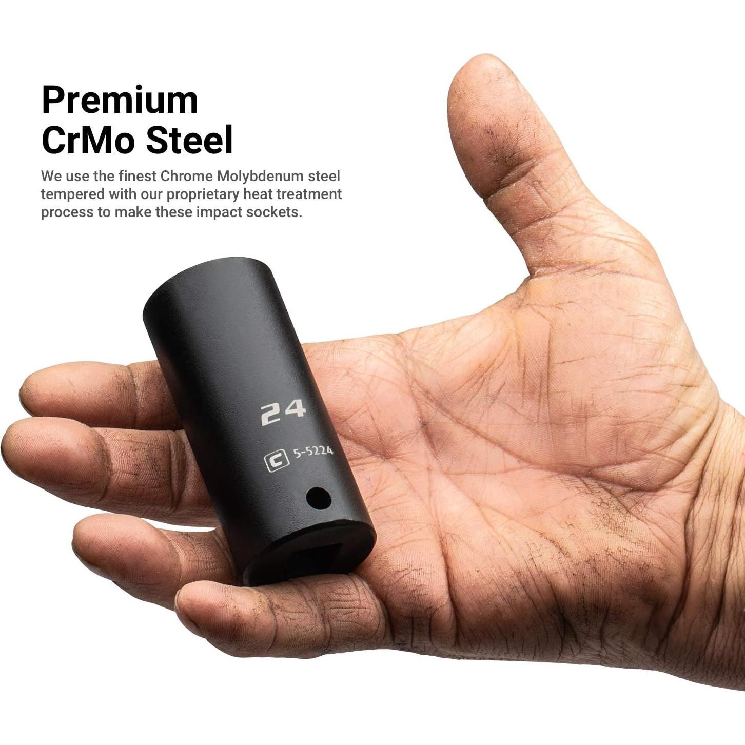 Juego de Enchufes de Impacto Profundo Capri Tools 10-27 mm, 18 Piezas