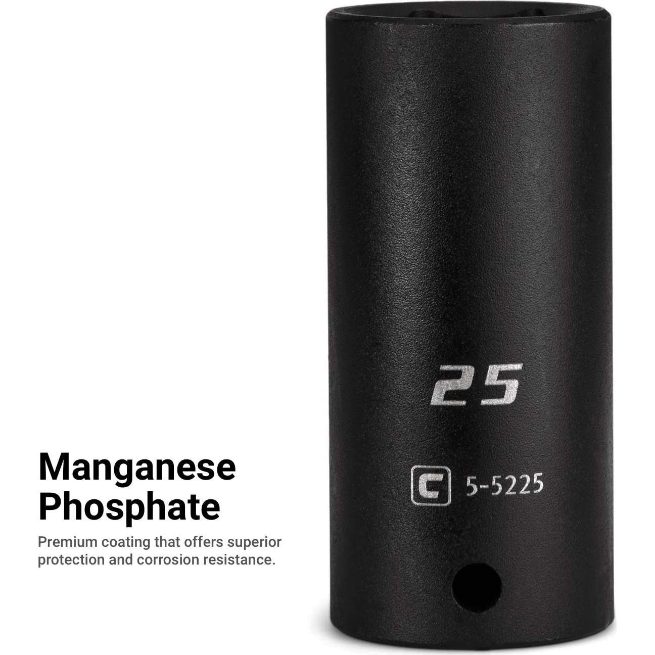 Juego de Enchufes de Impacto Profundo Capri Tools 10-27 mm, 18 Piezas