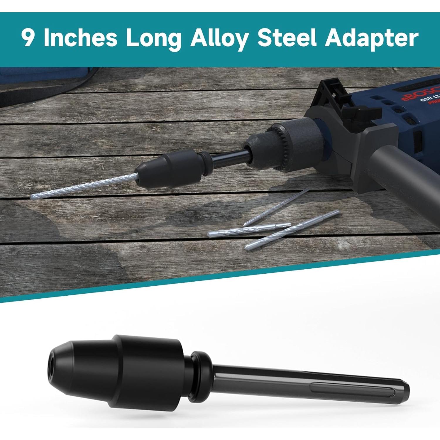 Adaptador SDS-Max a SDS-Plus YOSIGHT 22.86 cm Acero Aleado