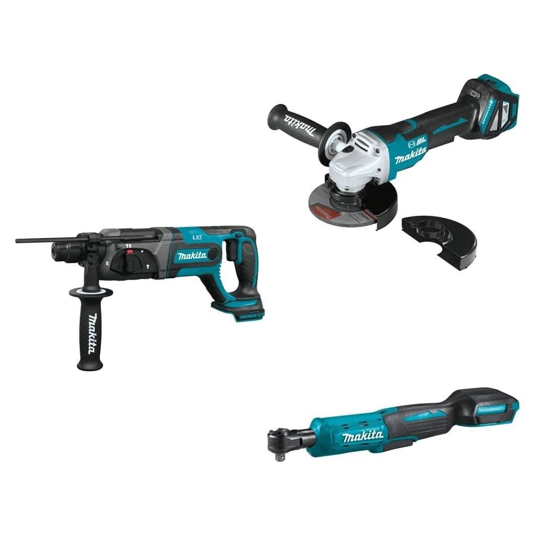 Makita Martillo Rotativo 18V LXT 7/8" SDS-Plus y Amoladora 4-1/2"