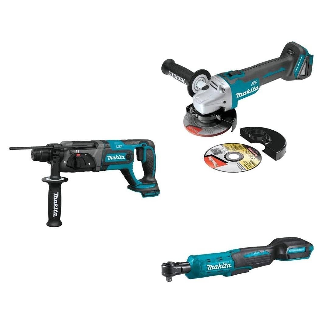 Makita 18V LXT Martillo Rotativo SDS-Plus 7/8" y Amoladora 4-1/2"