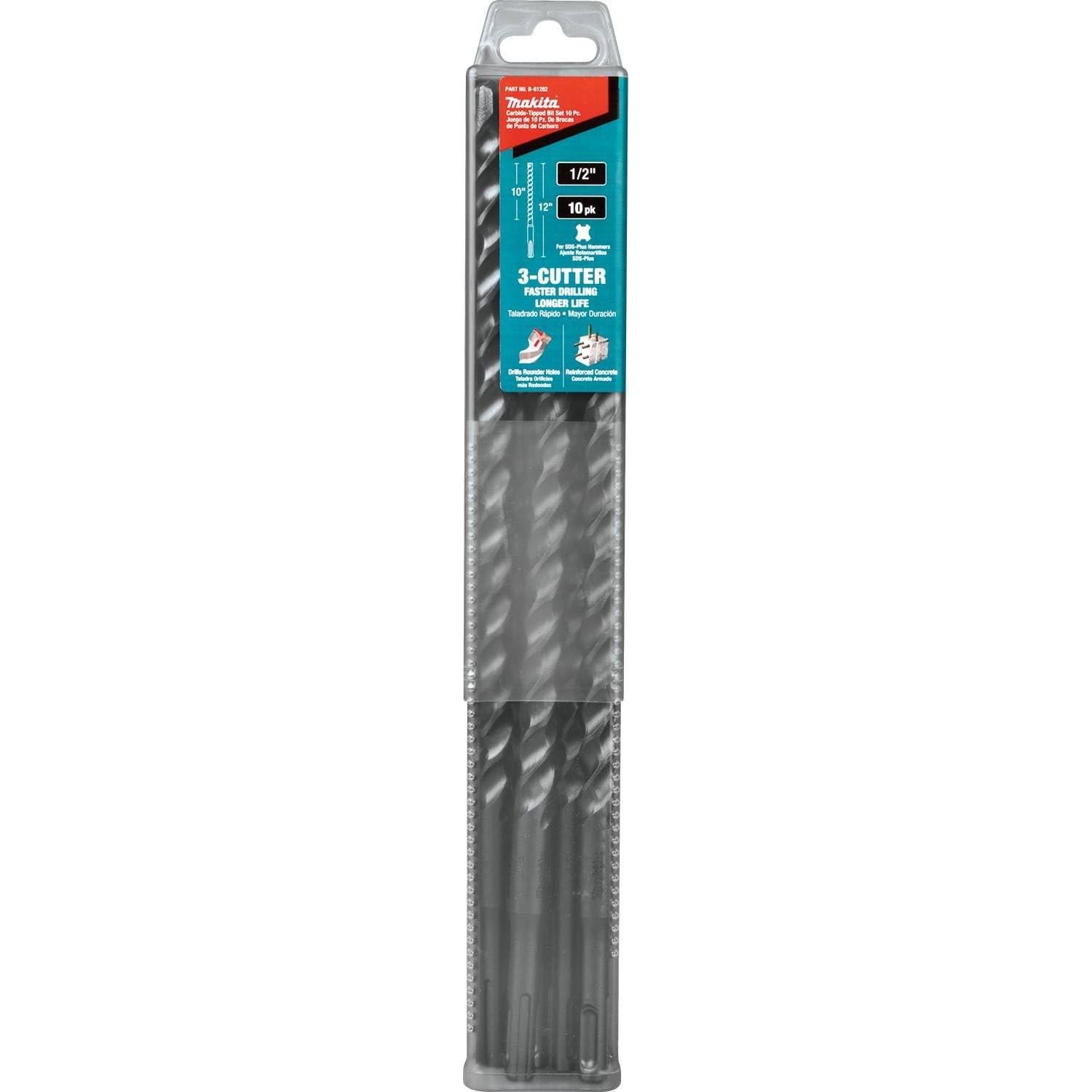 Broca SDS-Plus Makita B-61282 1.27cm x 30.48cm 10 Piezas