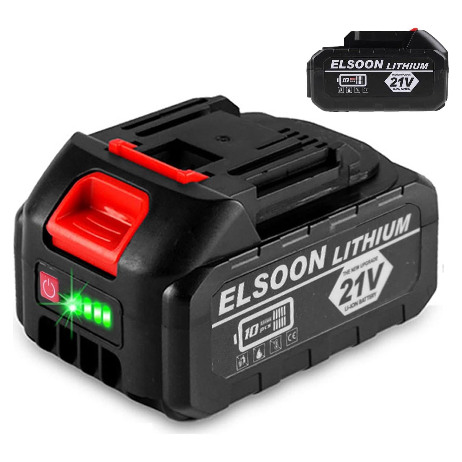 Batería de Reemplazo 4.0Ah 21V Li-ion ELSOON para Makita