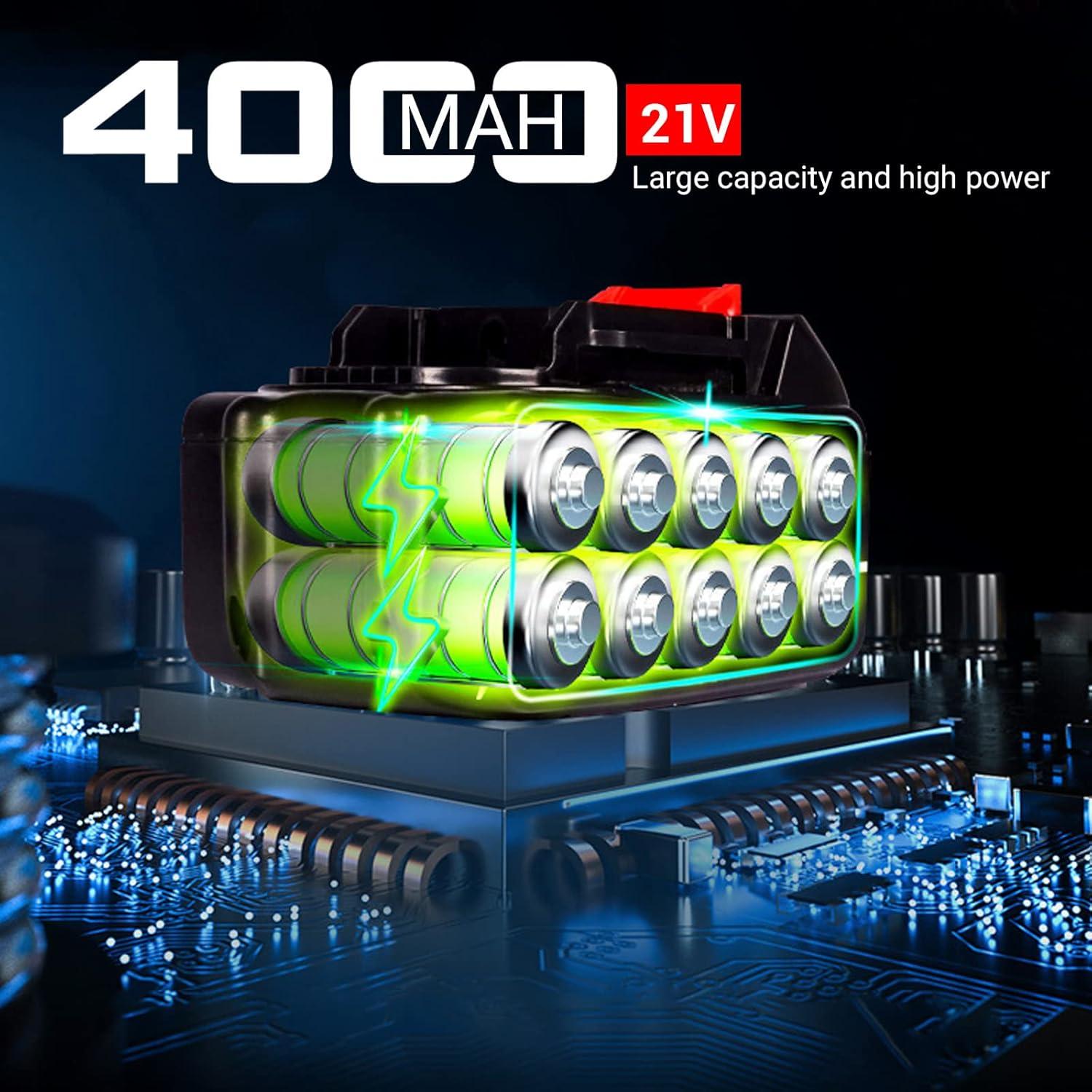 Batería de Reemplazo 4.0Ah 21V Li-ion ELSOON para Makita