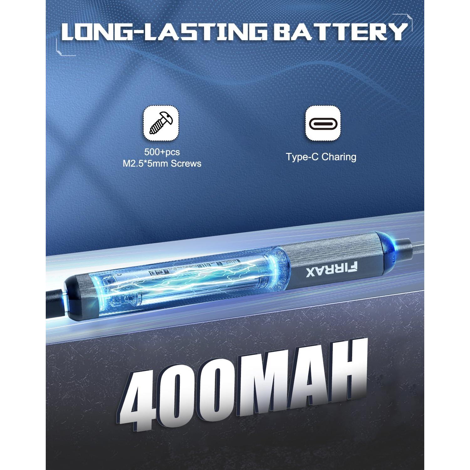 Destornillador Eléctrico FIRRAX 76-en-1 con Luz LED y 64 Puntas