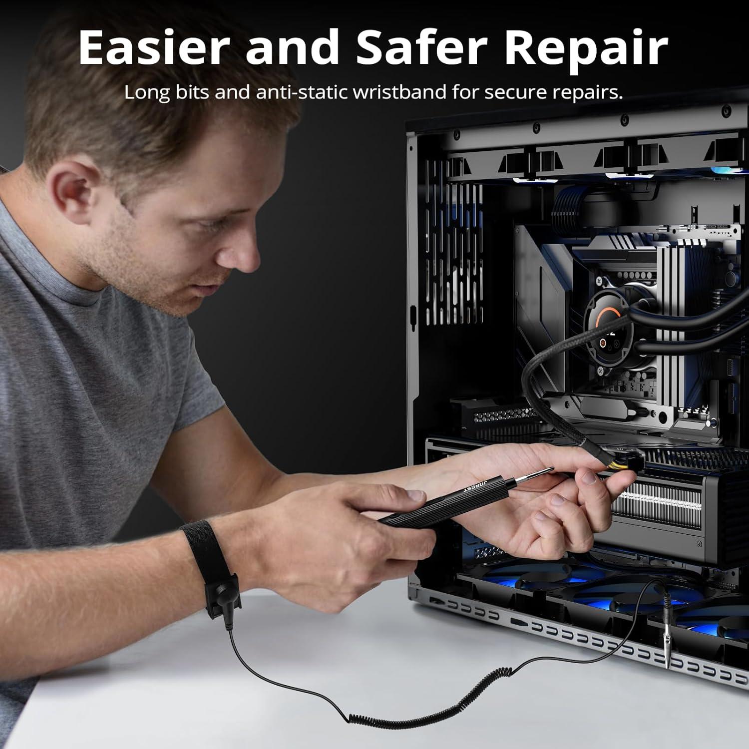 Mini Destornillador Eléctrico JOREST 155 en 1 con Luz LED