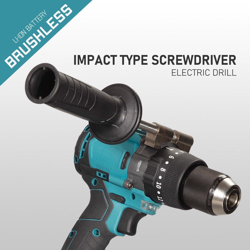 Taladro Eléctrico Inalámbrico LINGYUE 18V, 2 Velocidades 1400 RPM