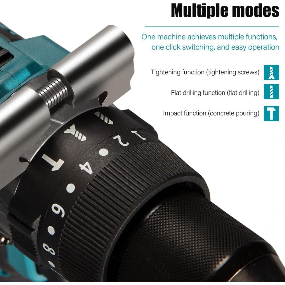 Taladro Eléctrico Inalámbrico LINGYUE 18V, 2 Velocidades 1400 RPM