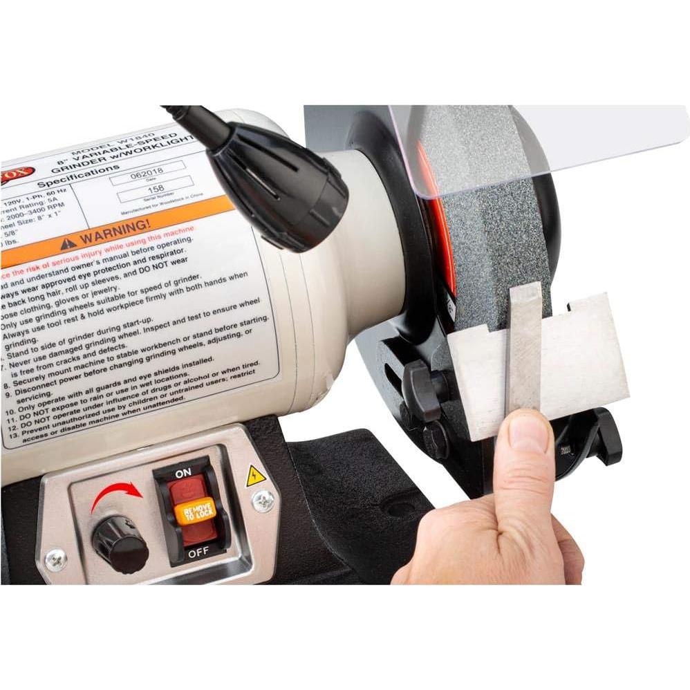 Esmeril de Velocidad Variable Shop Fox W1840 8" (20.32 cm) 3/4 HP