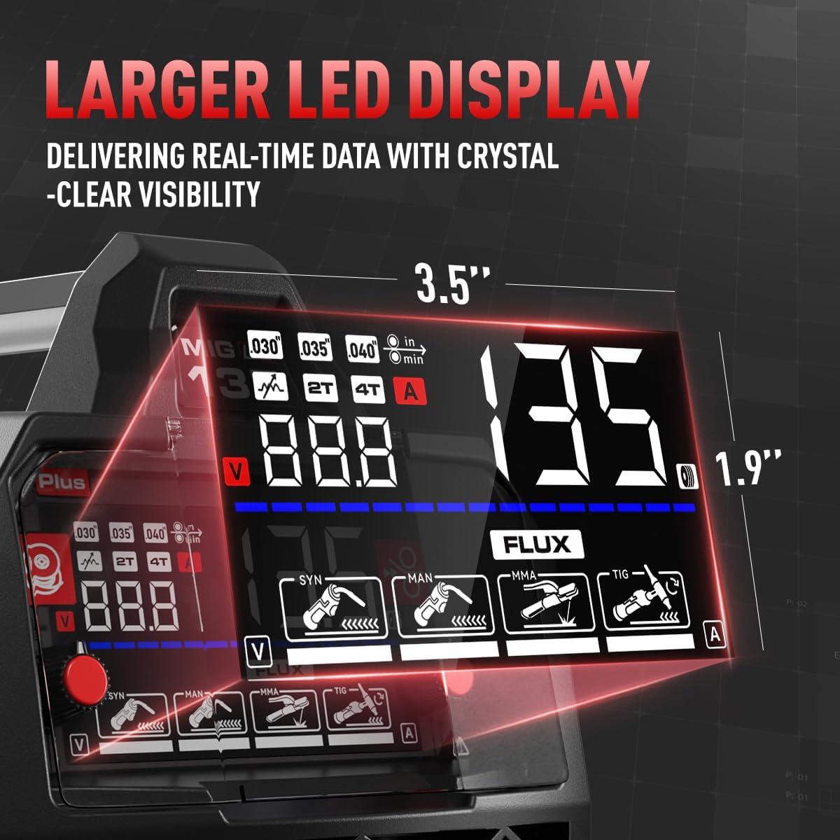 Soldador MIG ANDELI 135A Doble Voltaje 110V/220V Sin Gas