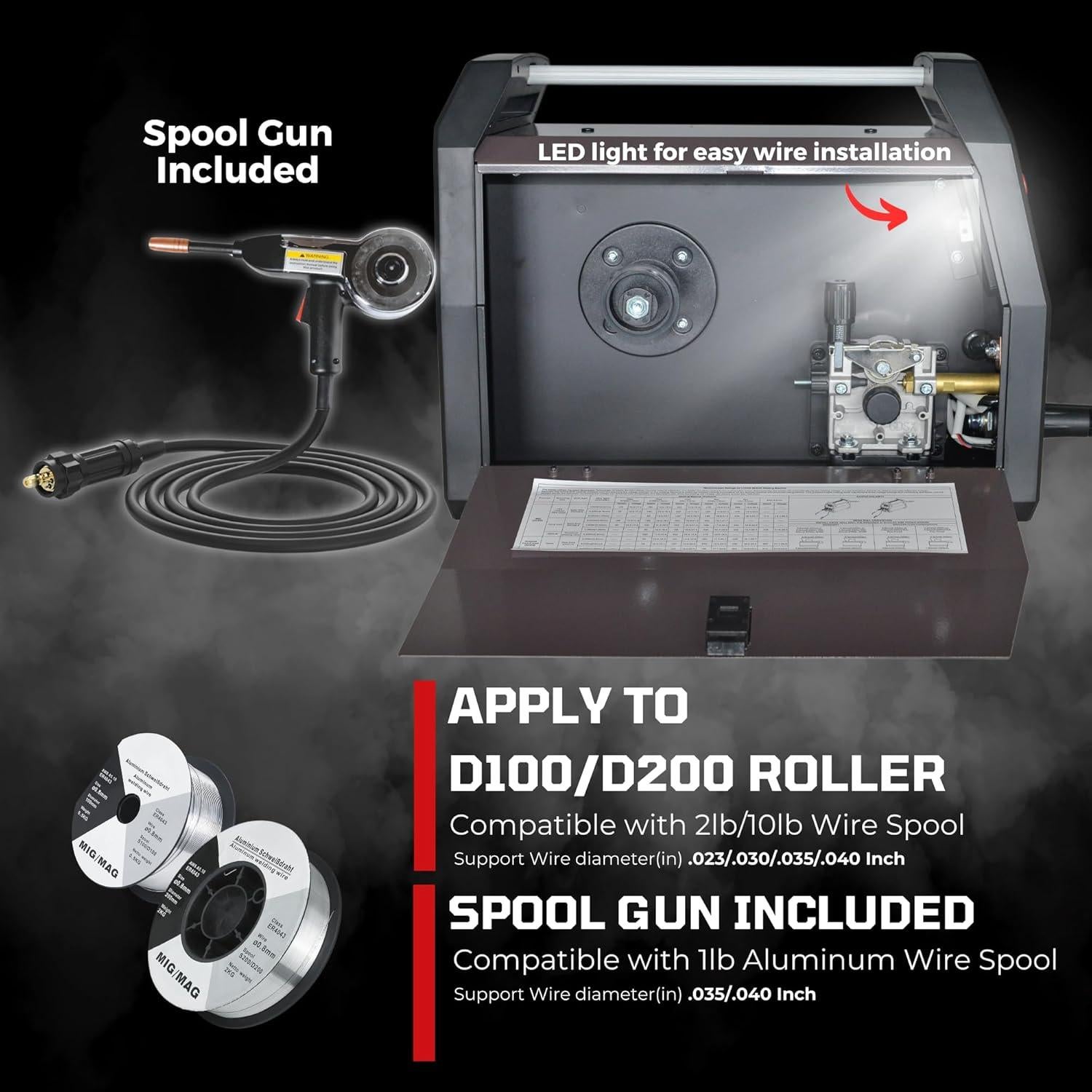 Soldador MIG 225A LOTOS MIG225SP 6 en 1 Doble Voltaje 110/220V