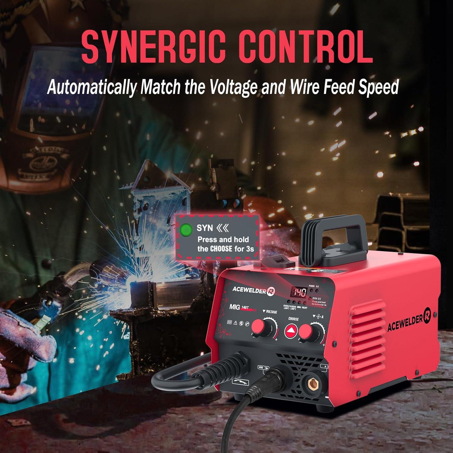 Máquina de Soldadura MIG 140A ACEWELDER 3 en 1 Portátil