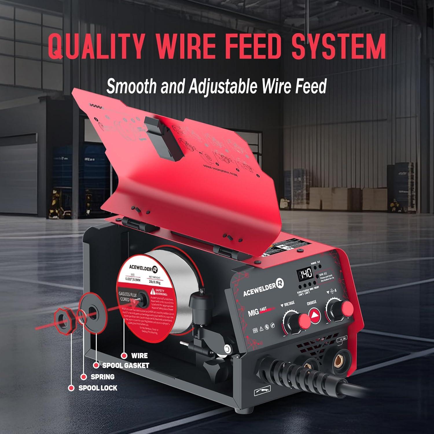 Máquina de Soldadura MIG 140A ACEWELDER 3 en 1 Portátil