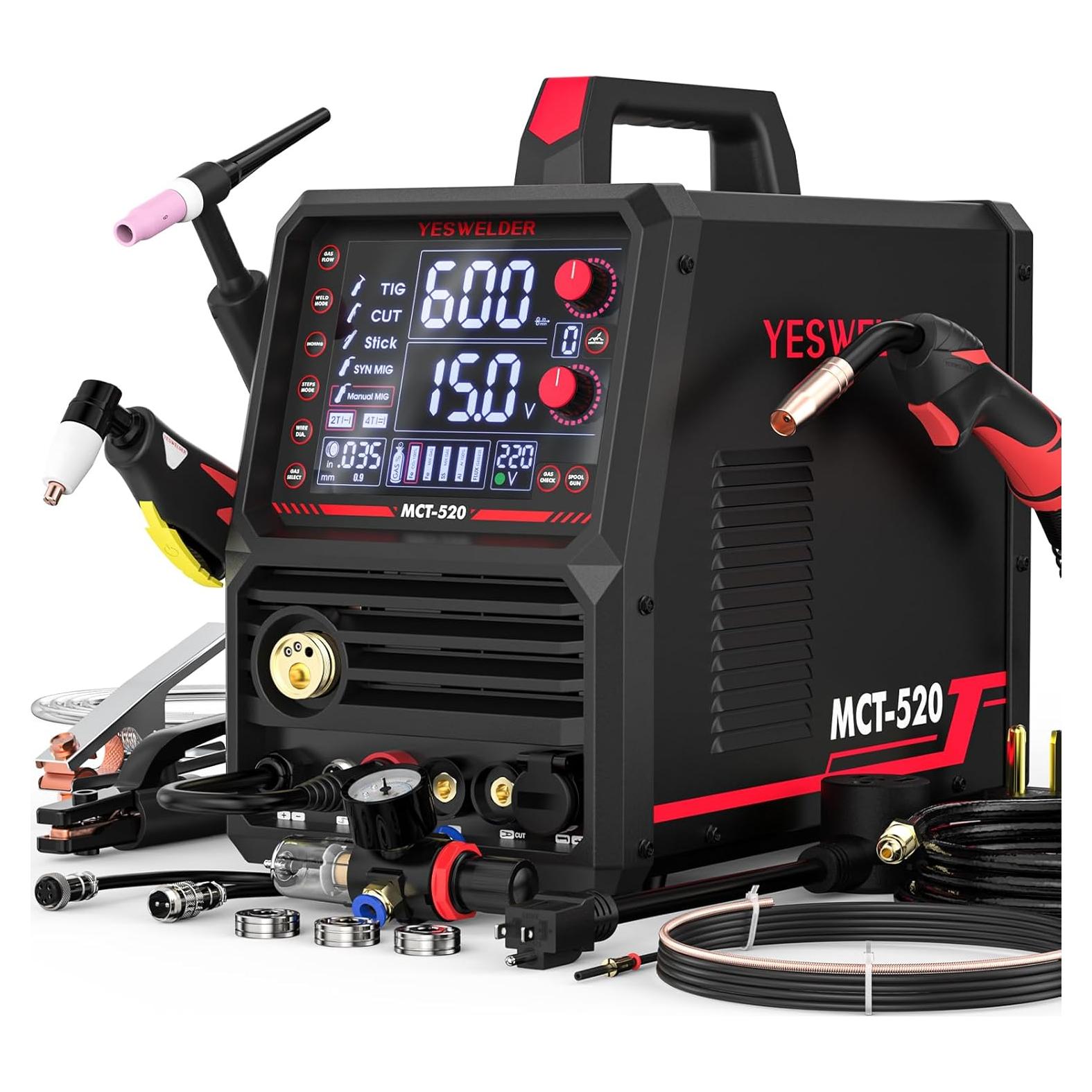 Soldador Multifuncional YESWELDER MCT-520 6-en-1 200A 110/220V