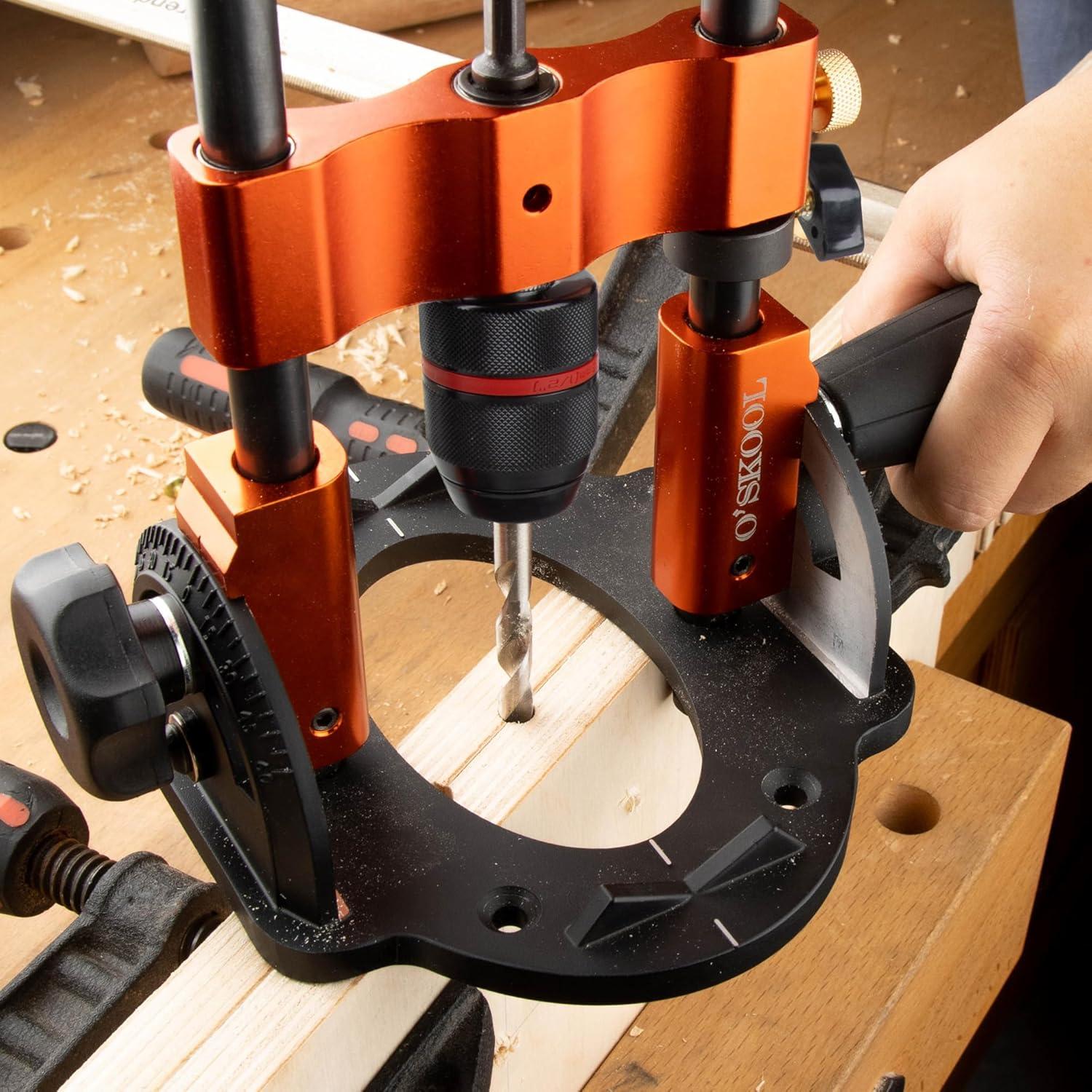 Guía de Taladro Multi-Angulo O'SKOOL Ajustable 0° a 60°