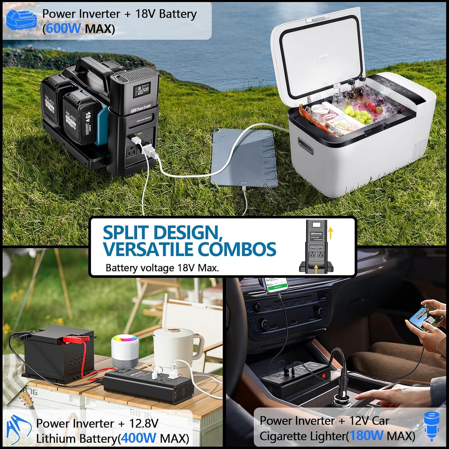 Inversor de Potencia 500W Onda Sinusoidal Pura Makita 18V