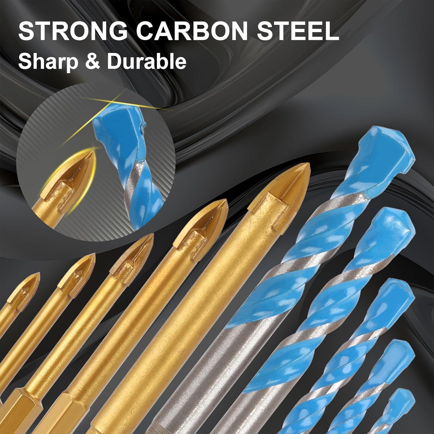 Juego de 10 Brocas para Concreto COMOWARE 4.0mm-9.5mm