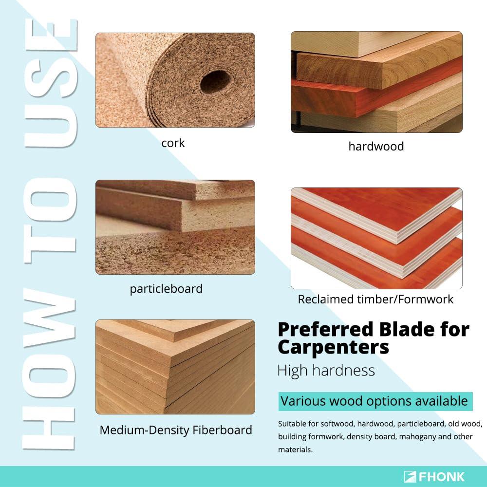 Cuchillas de Repuesto para Planificador Fhonk 56mm Carburo - 10 Unidades