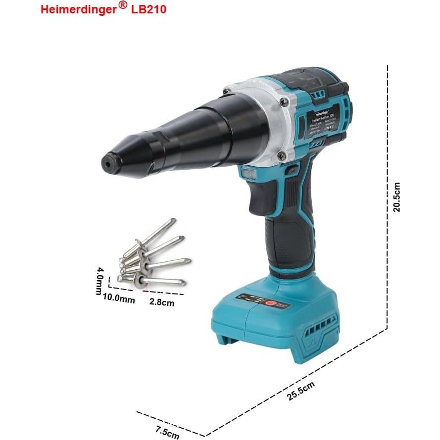 Pistola de Remaches Inalámbrica Heimerdinger LB210 12000N