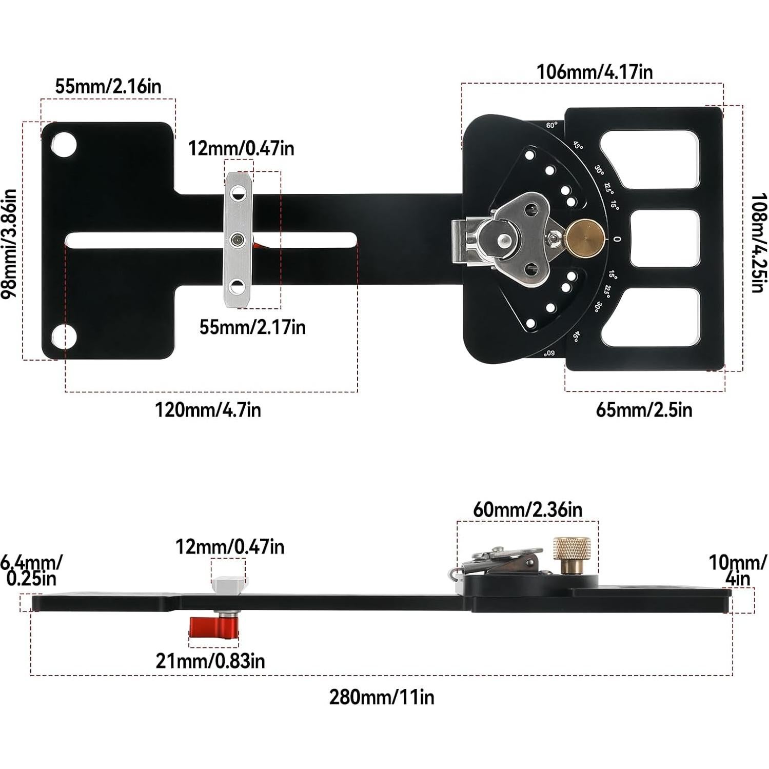 Guía de Sierra de Pista Ajustable Circulads - Multiángulo 11 Paradas