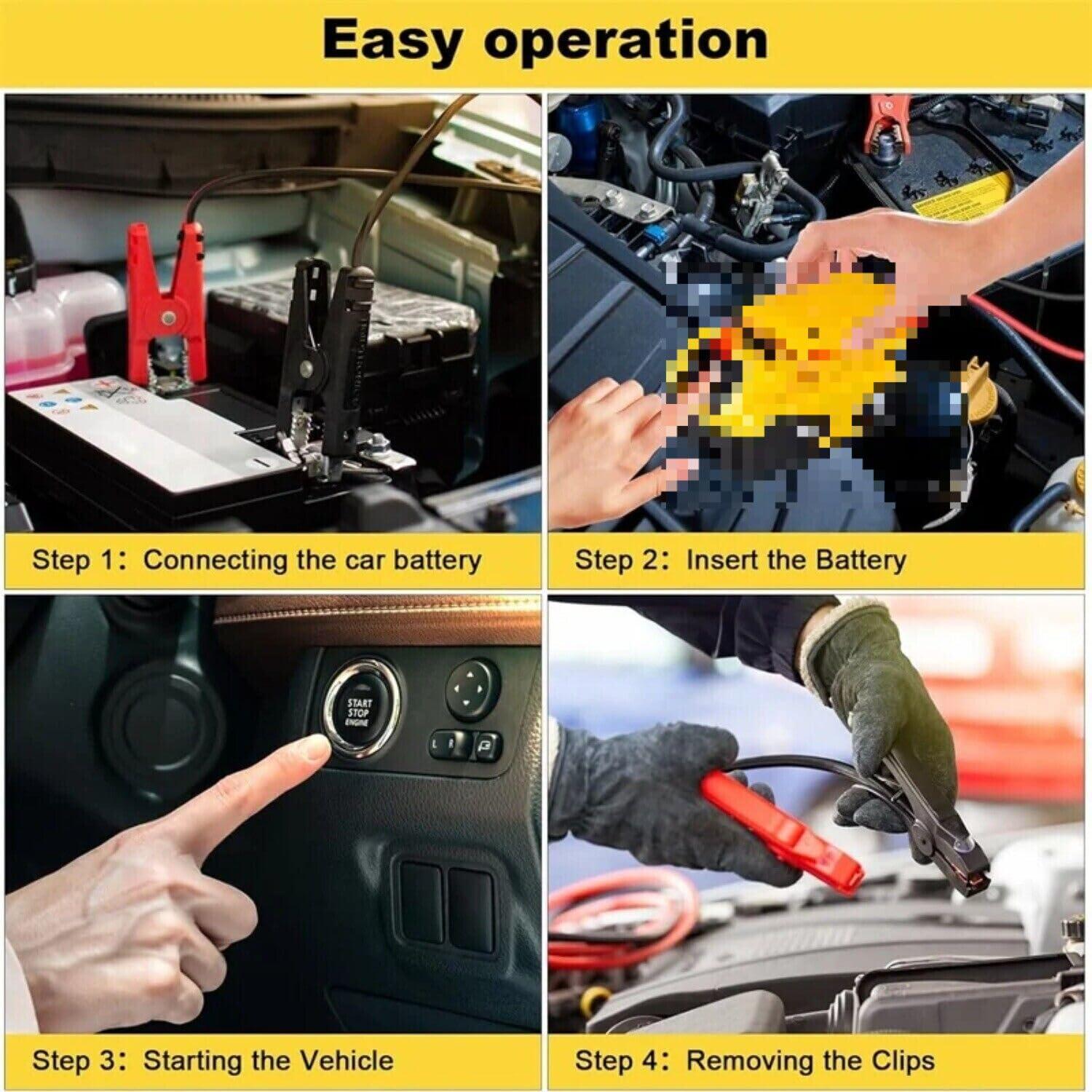 Kit de Pinzas de Arranque para Batería Makita 18V 1.83m 12AWG