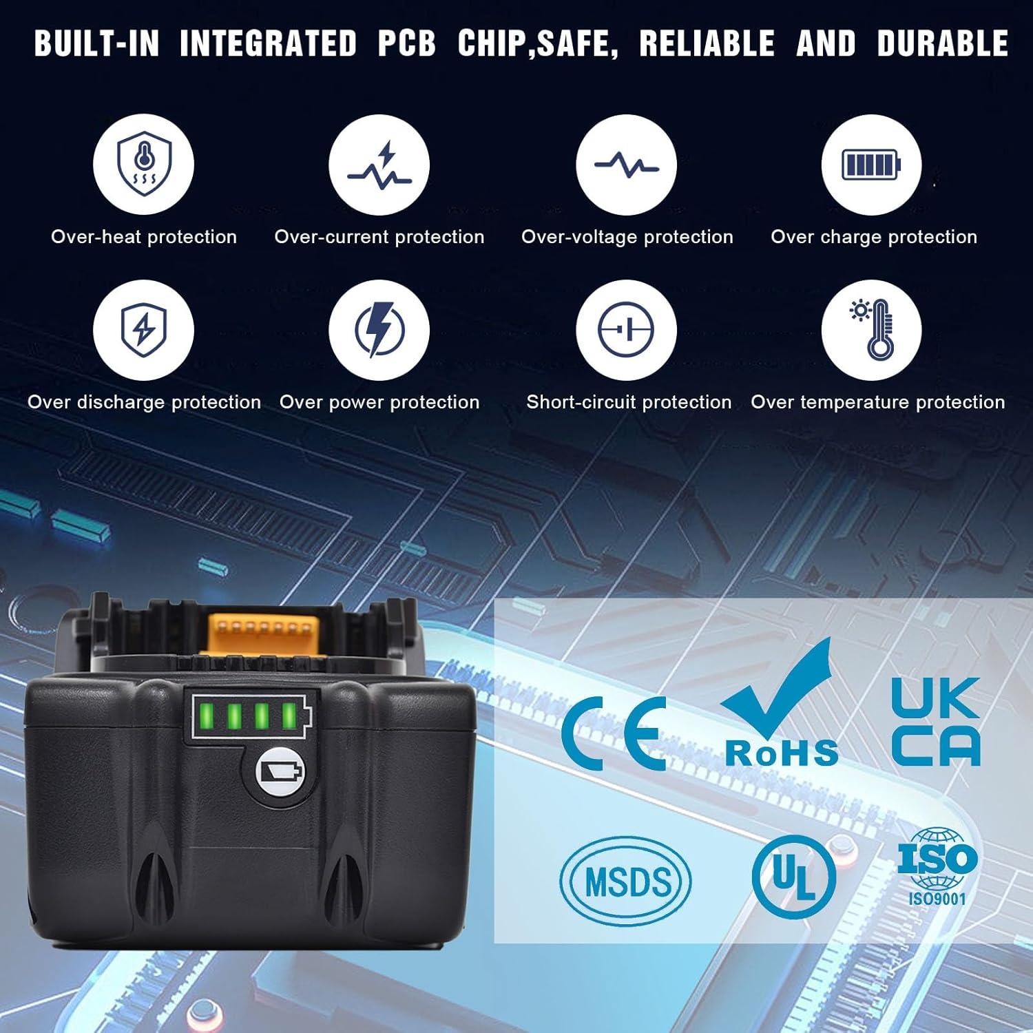 Batería de Reemplazo 18V 6.0Ah Makita Ion de Litio