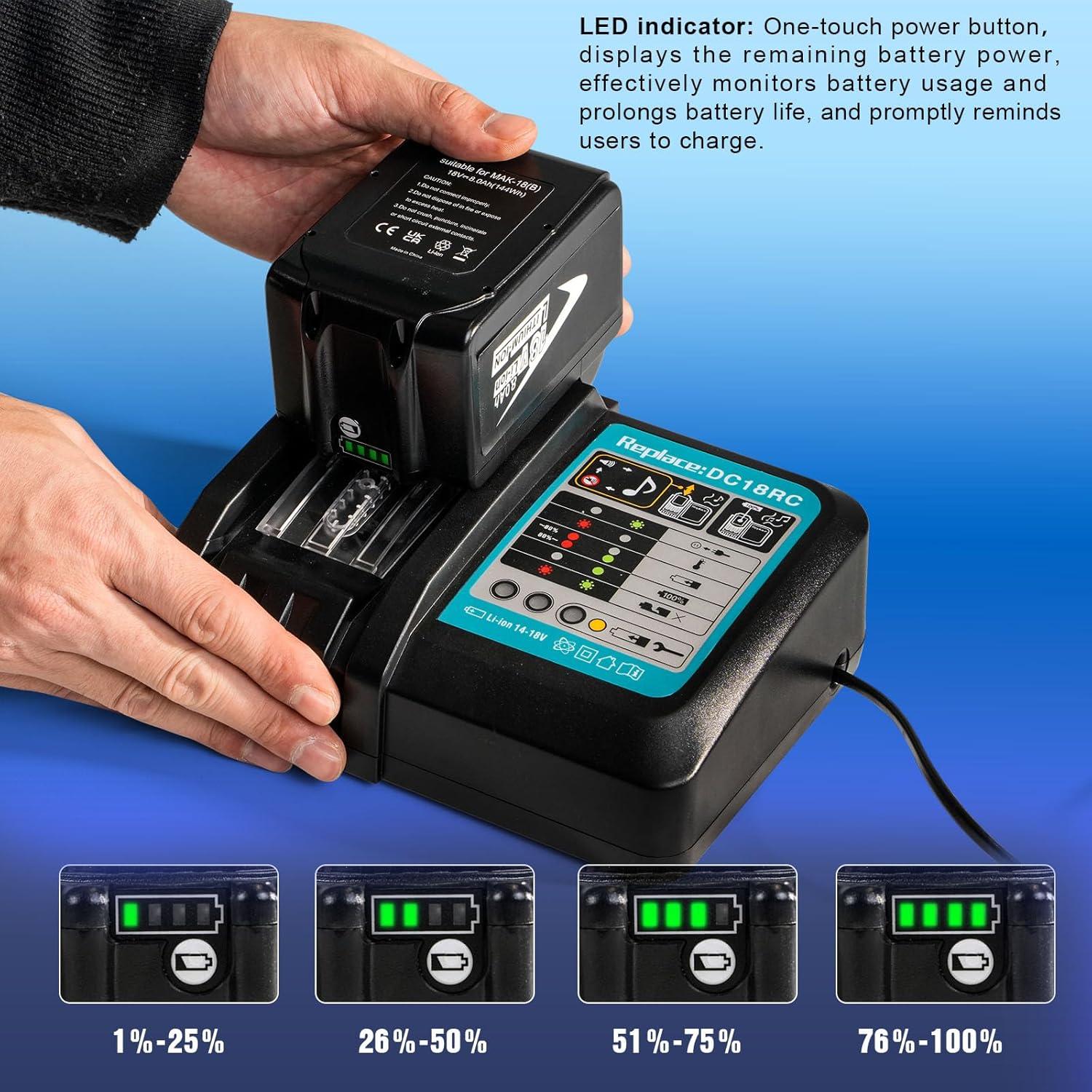 Batería de Reemplazo 18V 6.0Ah Makita Ion de Litio