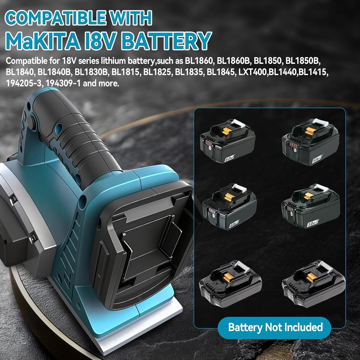 Planeador de Mano Inalámbrico Makita 18V 15,000 RPM 82mm