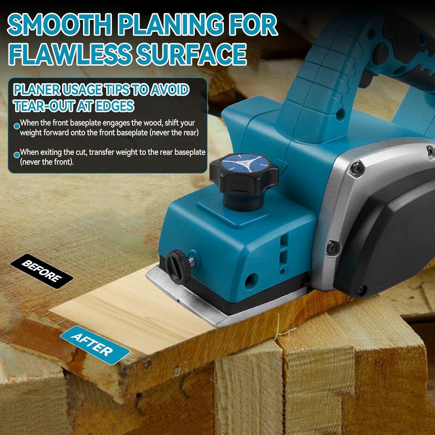 Planeador de Mano Inalámbrico Makita 18V 15,000 RPM 82mm