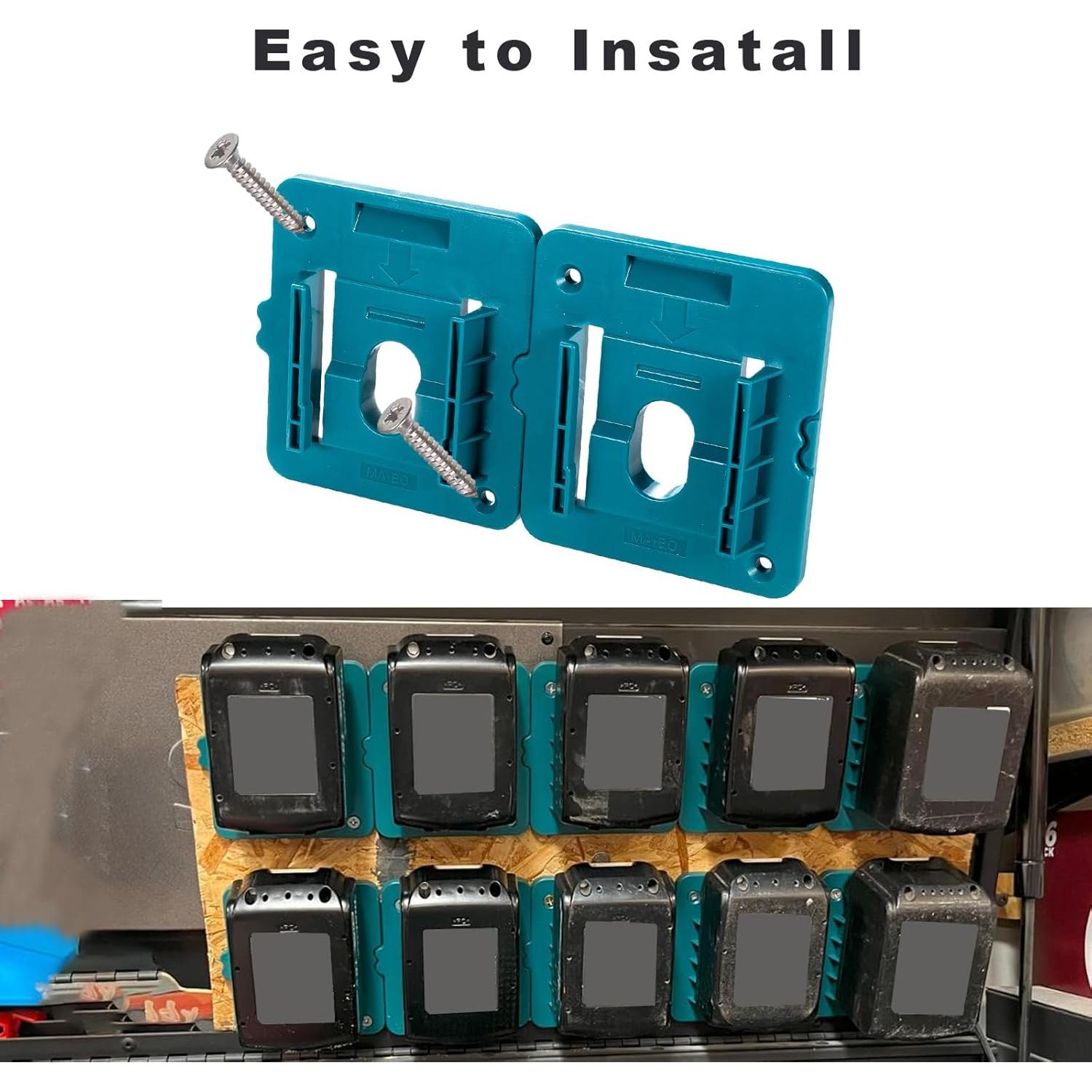 Soporte de Batería Makita 18V WeToolGoo - 10 Pack Montaje Pared